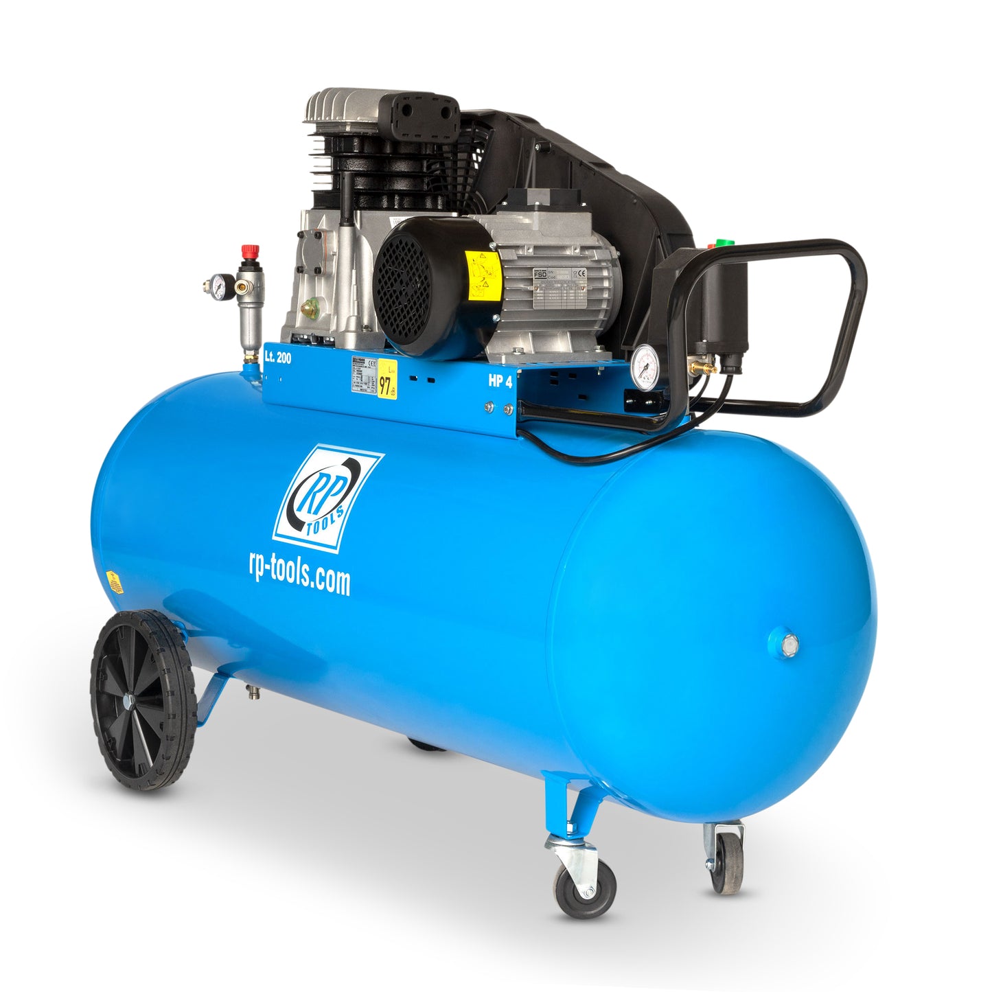 KOMPRESSOR 200 L 2 ZYL. 4,0 PS 400 V - AN 480L - BETRIEBSDRUCK 8 BAR (MAX. 10 BAR) - MADE IN ITALY Lieferbar ab dem 21.05.2025