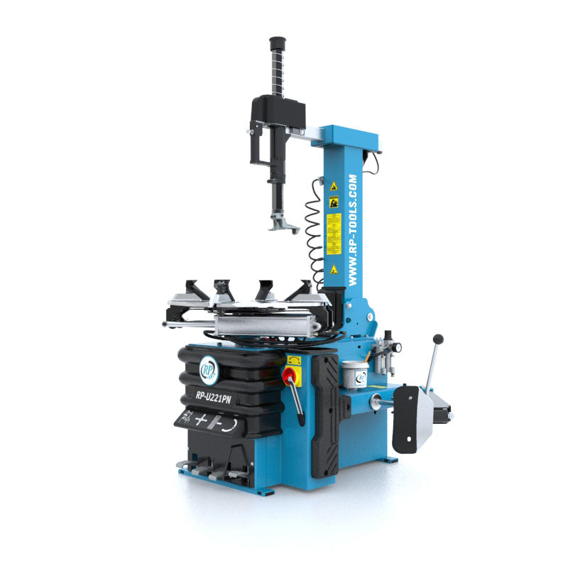 MONTIERMASCHINE REIFEN PKW VOLLAUTOMATISCH 400 V (2 STUFEN) 10-24 ZOLL MIT PNEUMATISCH KIPPBARER SÄULE RP-U221PN
